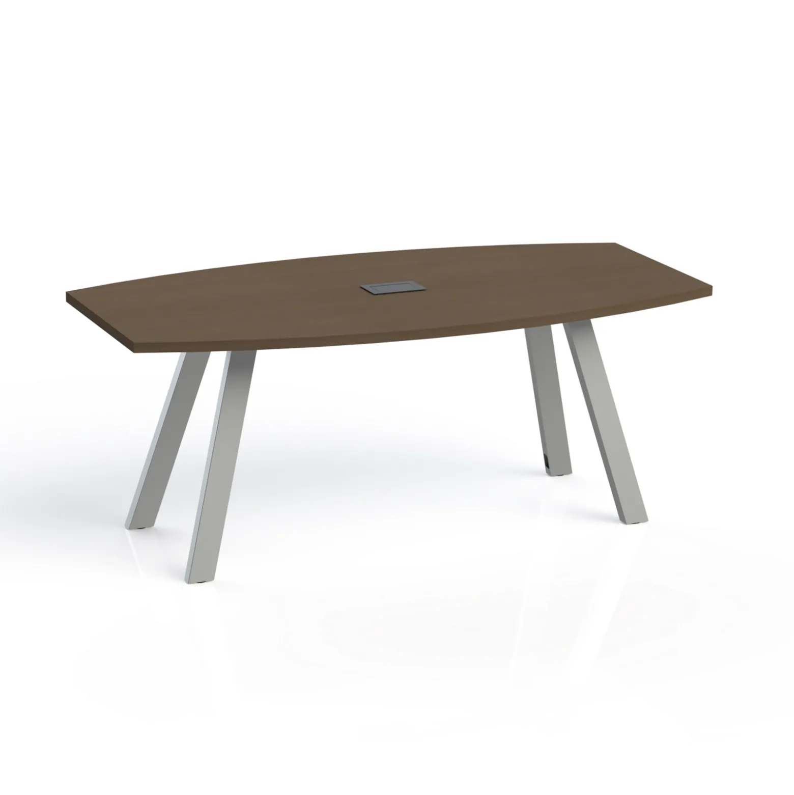 Plateaux Boat Shaped Powered Conference Table with 3MM Edge - 72W x 36D