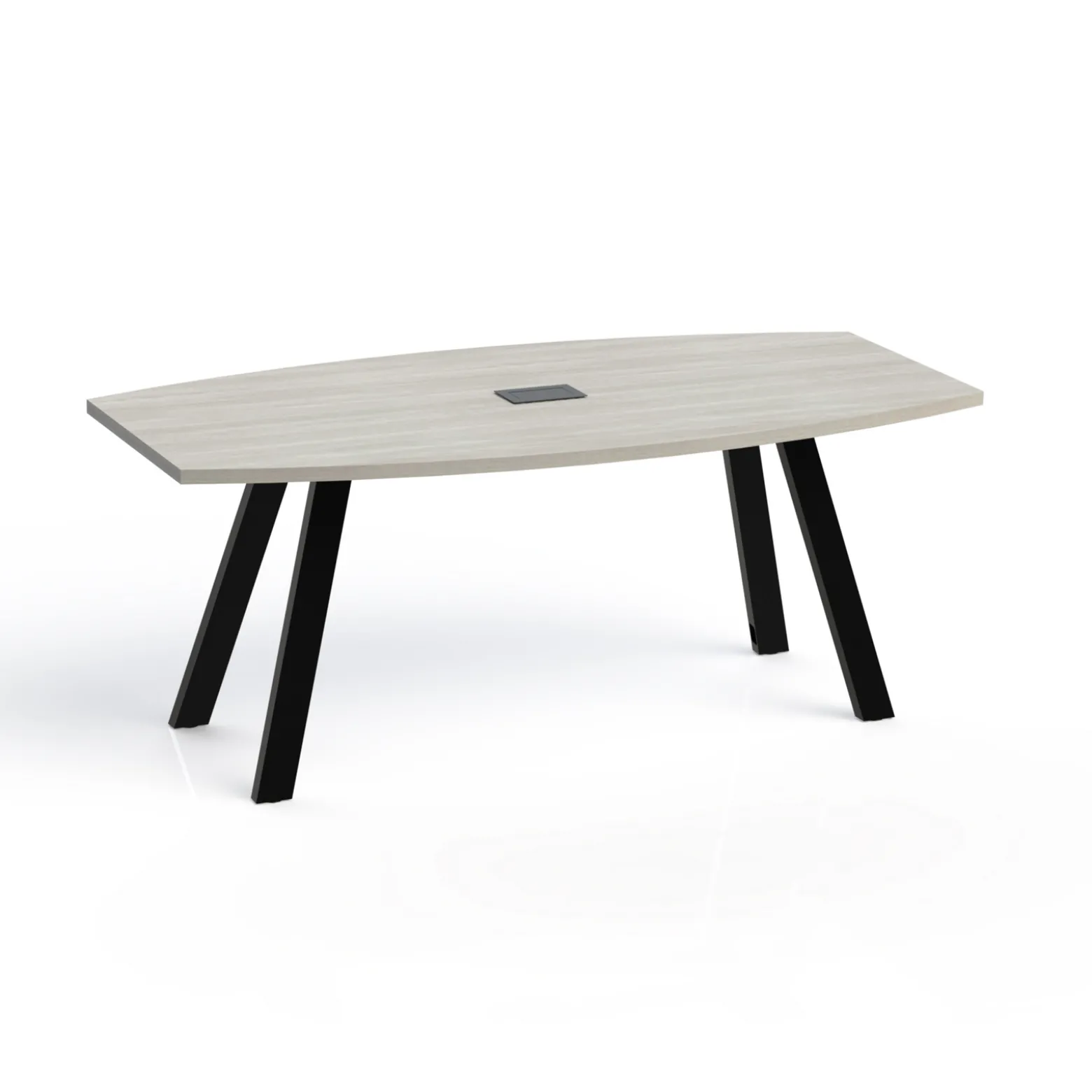 Plateaux Boat Shaped Powered Conference Table with 3MM Edge - 72W x 36D
