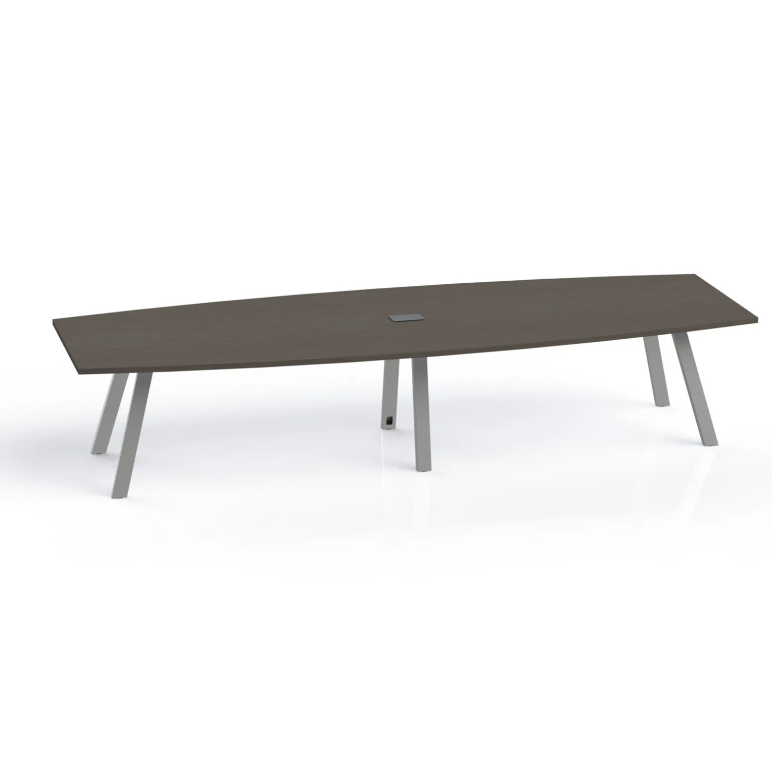 Plateaux Boat Shaped Powered Conference Table with 3MM Edge - 144W x 48D