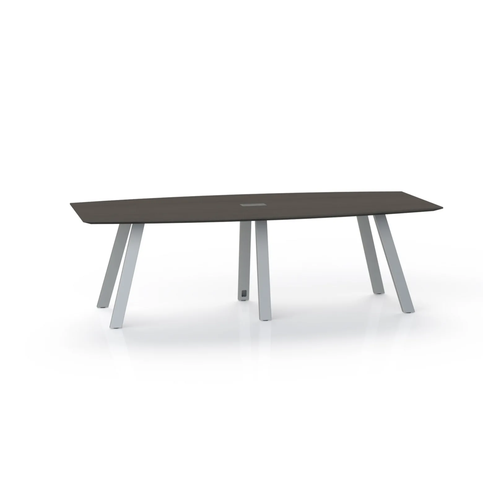 Plateaux Boat Shaped Powered Conference Table with Knife Edge - 96W x 48D