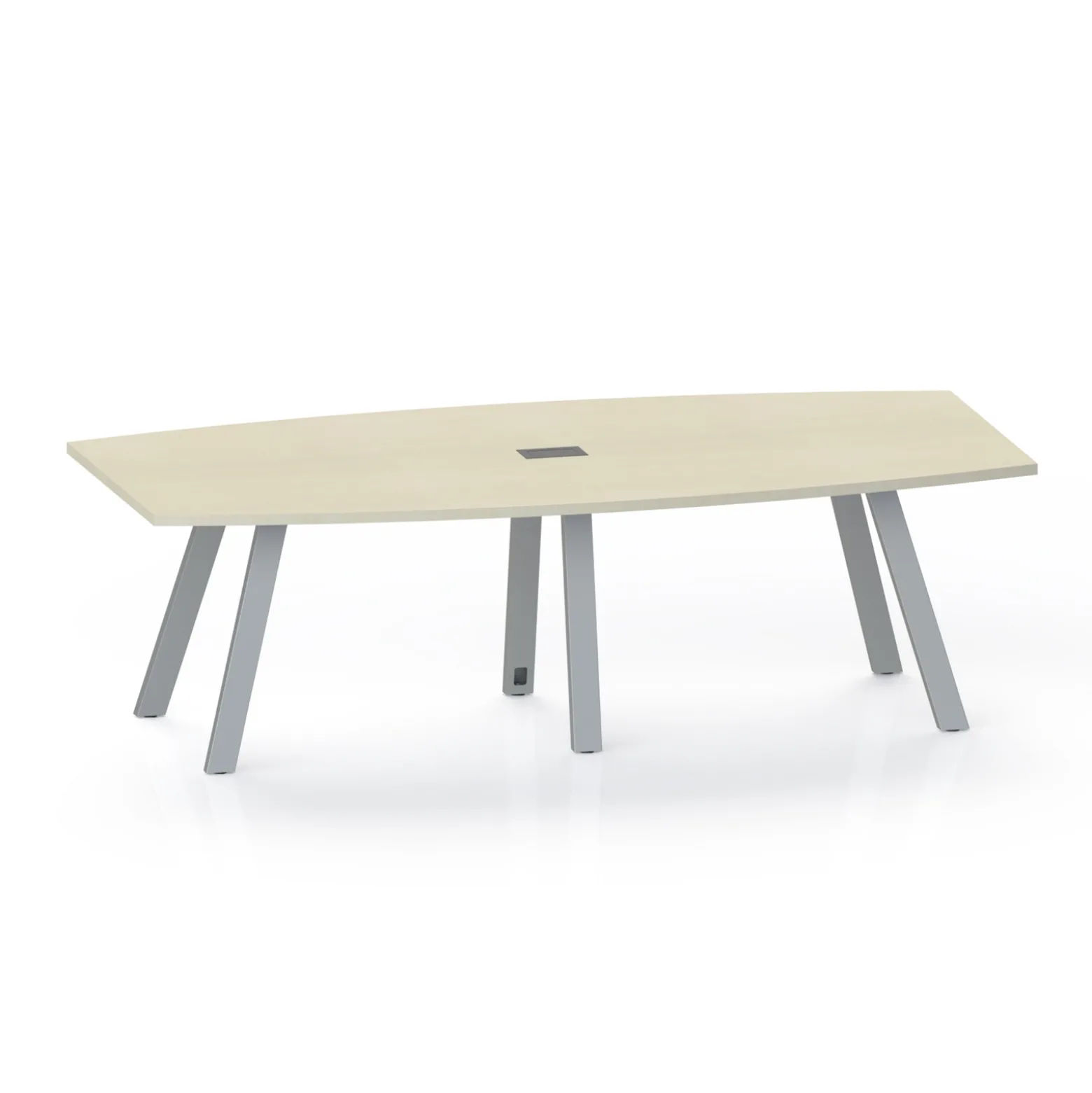 Plateaux Boat Shaped Powered Conference Table with 3MM Edge - 96W x 48 D