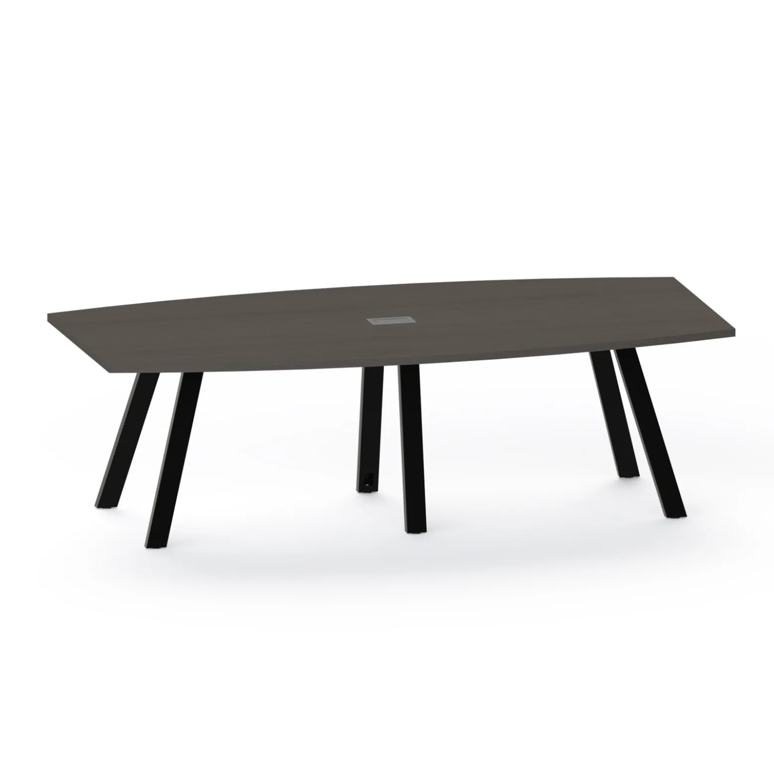 Plateaux Boat Shaped Powered Conference Table with 3MM Edge - 96W x 48 D