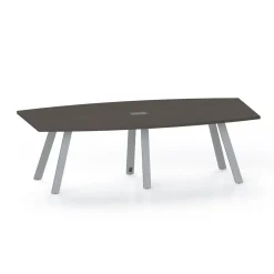 Plateaux Boat Shaped Powered Conference Table with 3MM Edge - 96W x 48 D