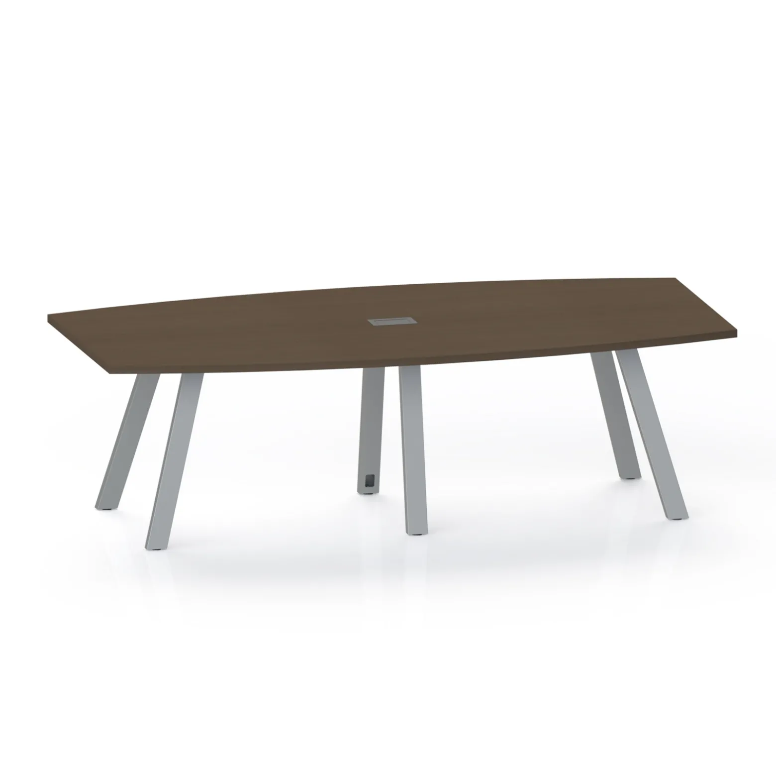 Plateaux Boat Shaped Powered Conference Table with 3MM Edge - 96W x 48 D