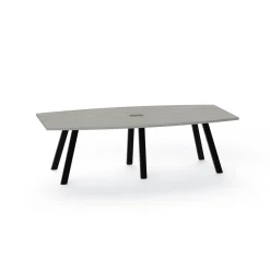 Plateaux Boat Shaped Powered Conference Table with 3MM Edge - 96W x 48 D