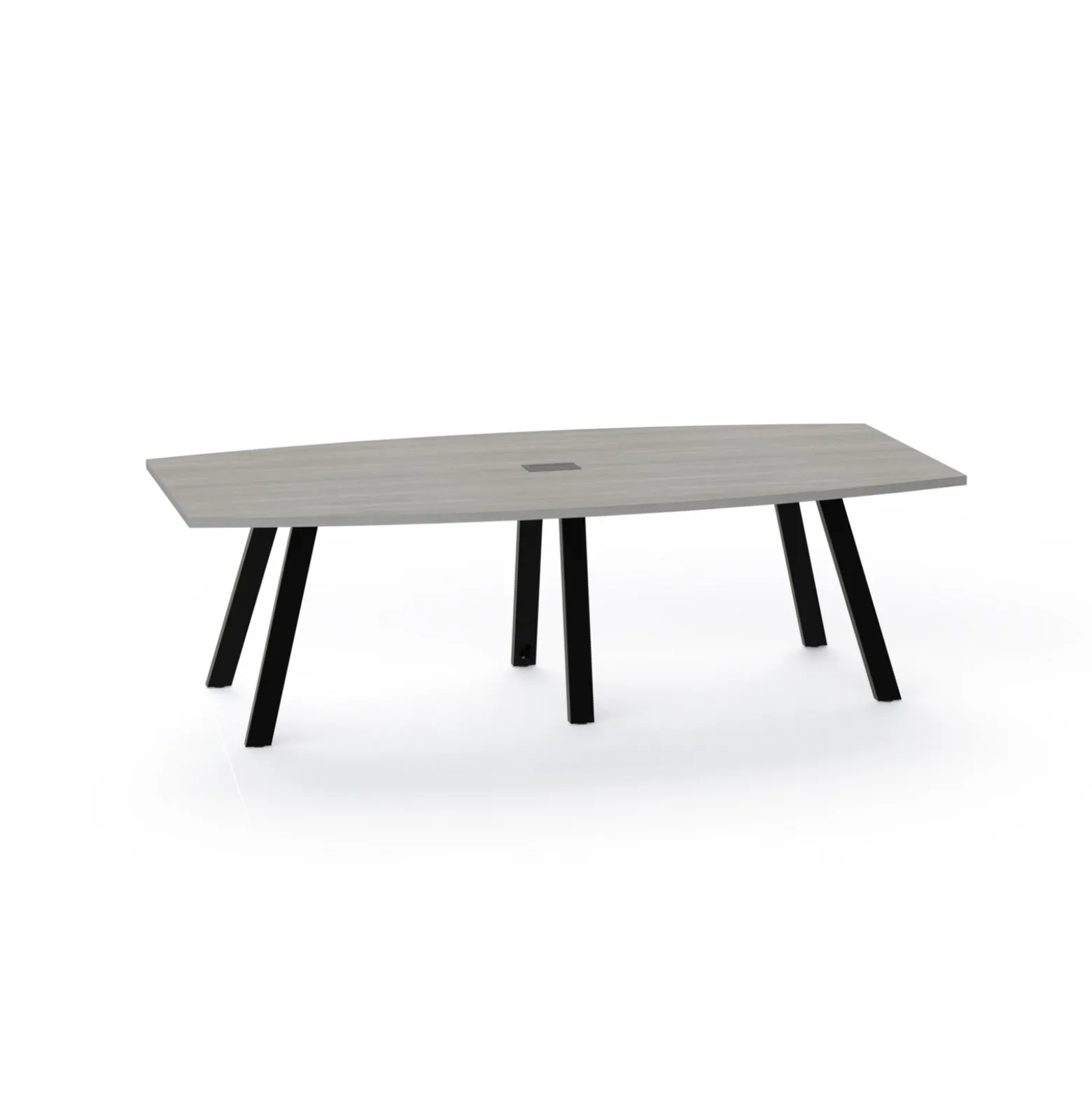 Plateaux Boat Shaped Powered Conference Table with 3MM Edge - 96W x 48 D