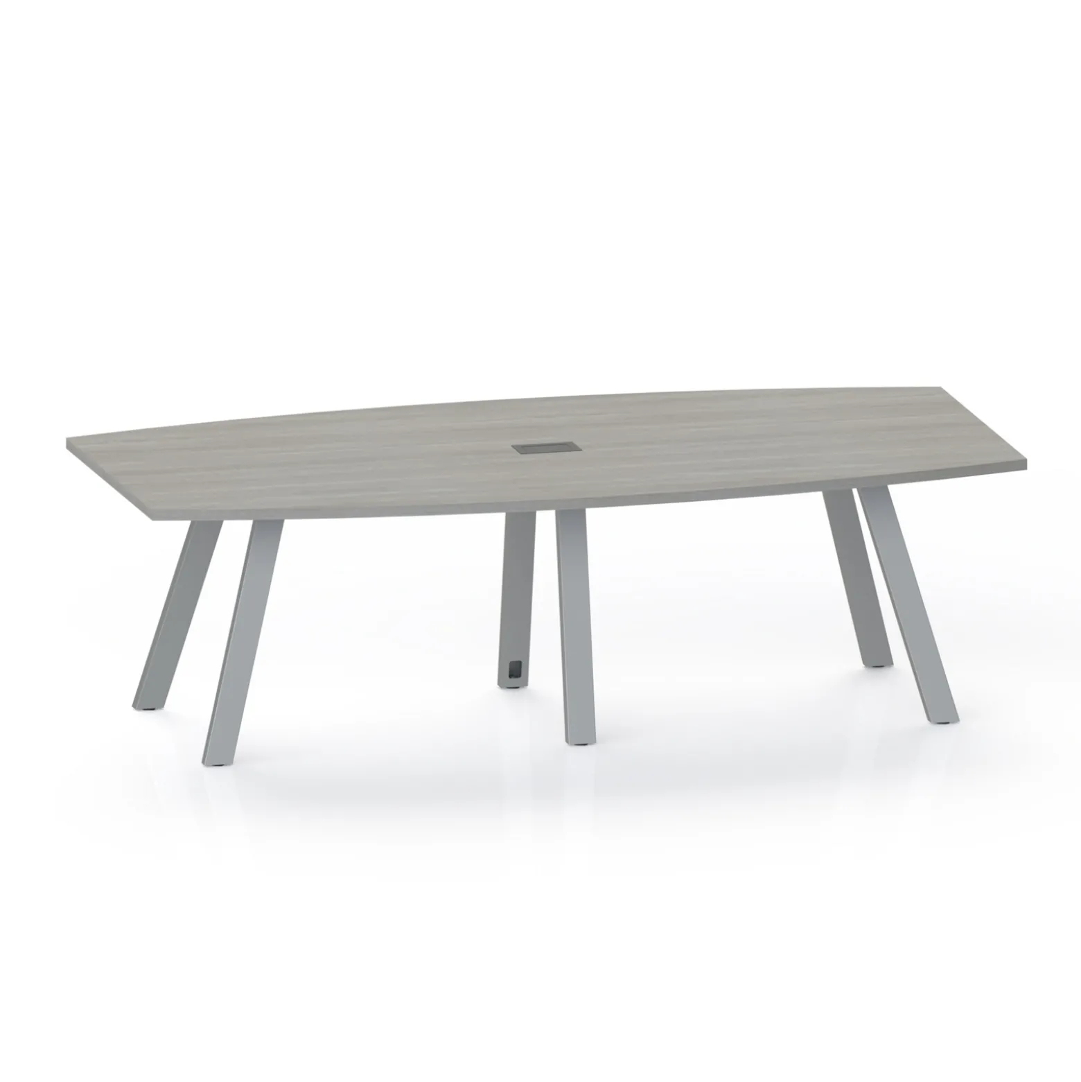 Plateaux Boat Shaped Powered Conference Table with 3MM Edge - 96W x 48 D