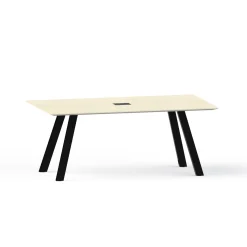 Plateaux Rectangular Powered Conference Table with Knife Edge - 72W x 36D