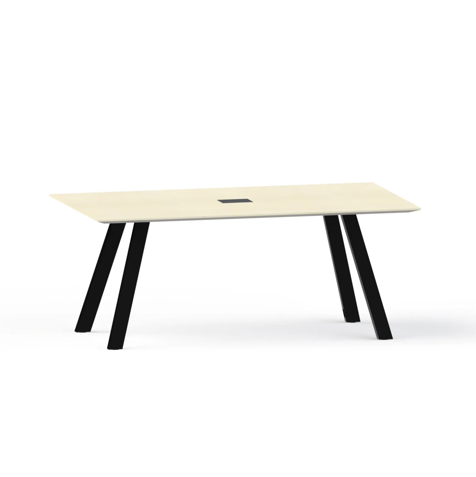 Plateaux Rectangular Powered Conference Table with Knife Edge - 72W x 36D