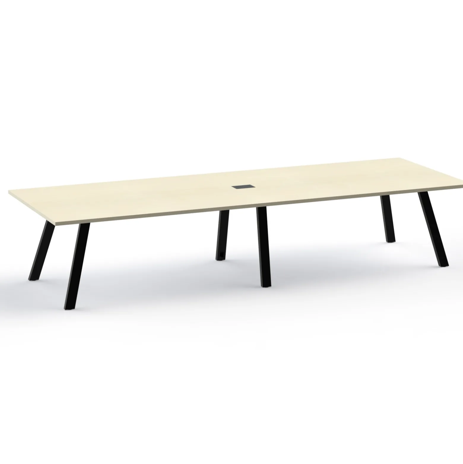 Plateaux Rectangular Powered Conference Table with 3MM Edge - 120W x 48D