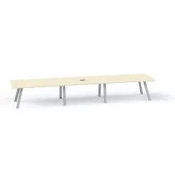 Plateaux Rectangular Powered Conference Table with 3MM Edge - 192W x 48D