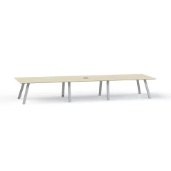 Plateaux Rectangular Powered Conference Table with Knife Edge - 192W x 48D