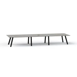 Plateaux Rectangular Powered Conference Table with Knife Edge - 192W x 48D