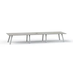 Plateaux Rectangular Powered Conference Table with Knife Edge - 192W x 48D
