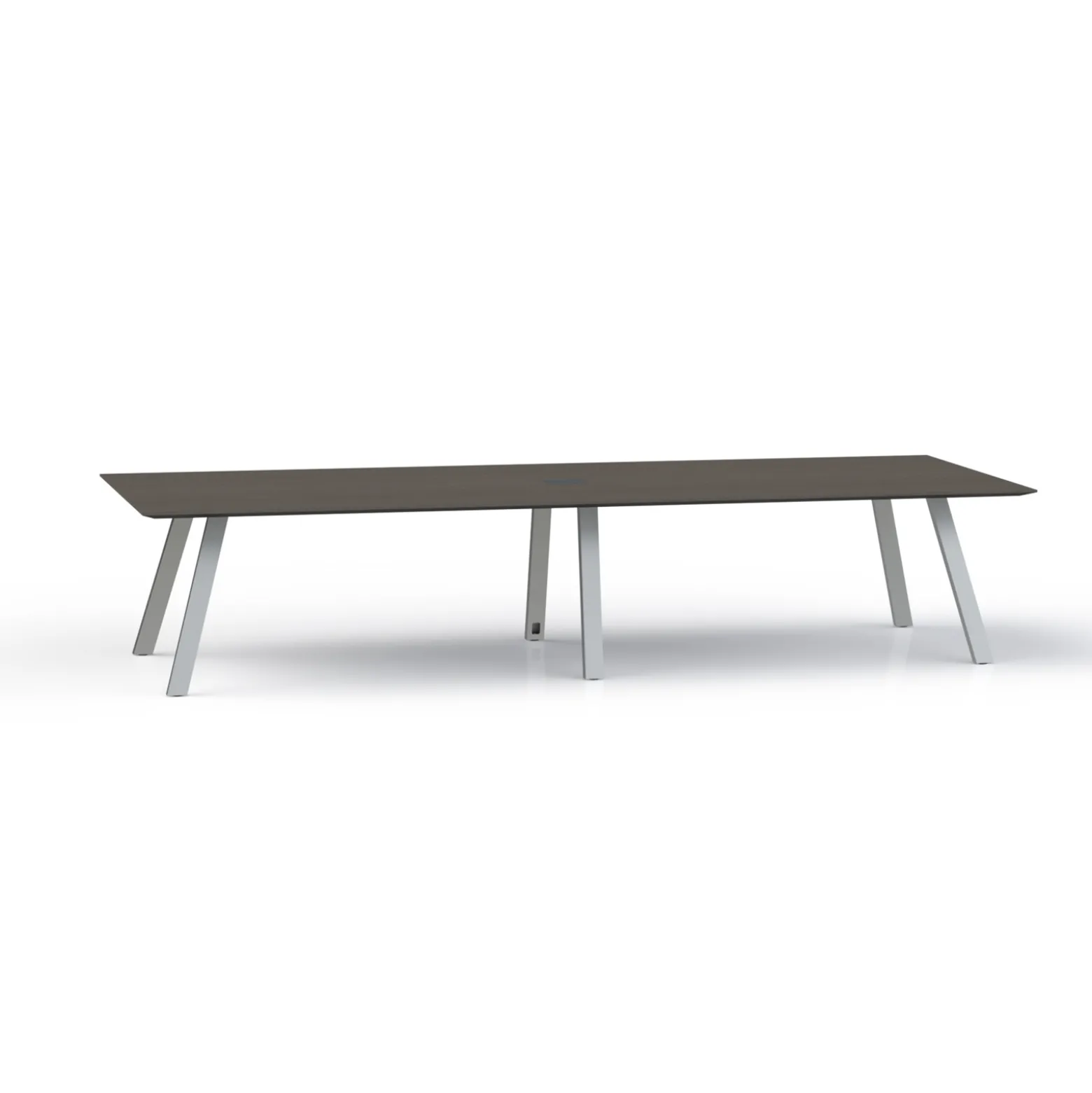 Plateaux Rectangular Powered Conference Table with Knife Edge - 144W x 48D