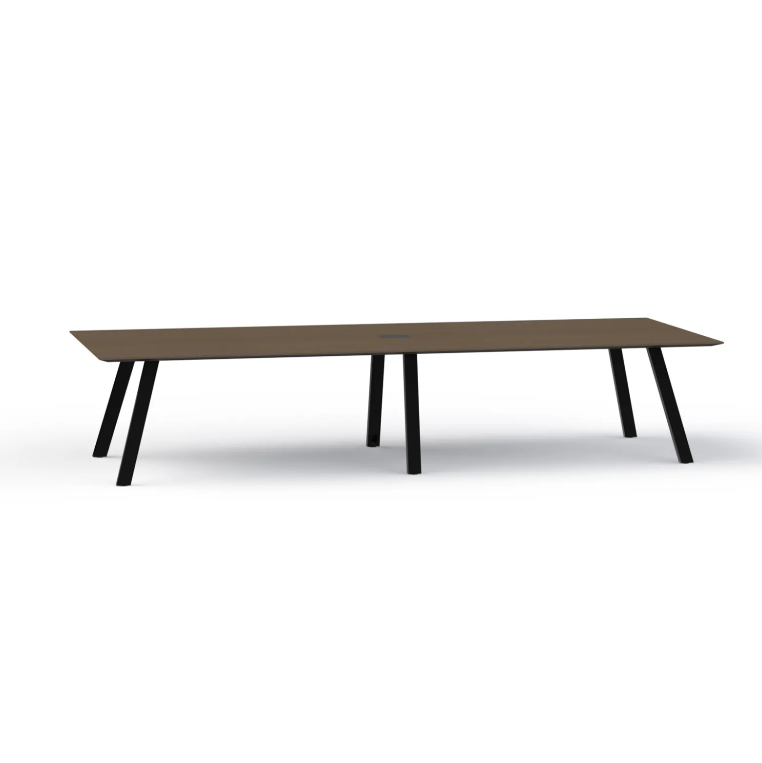 Plateaux Rectangular Powered Conference Table with Knife Edge - 144W x 48D