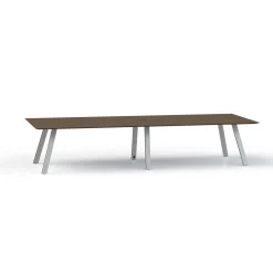 Plateaux Rectangular Powered Conference Table with Knife Edge - 144W x 48D