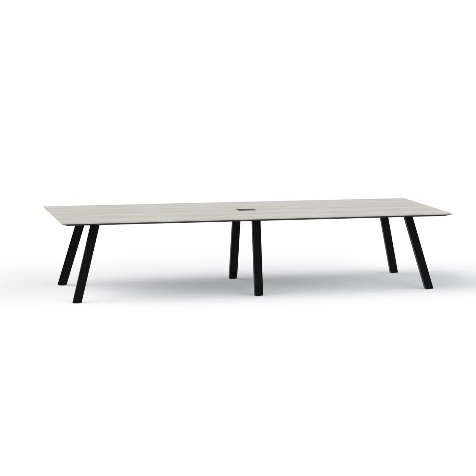 Plateaux Rectangular Powered Conference Table with Knife Edge - 144W x 48D