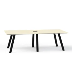 Plateaux Rectangular Powered Conference Table with Knife Edge - 96W x 48D