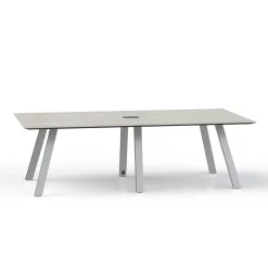 Plateaux Rectangular Powered Conference Table with Knife Edge - 96W x 48D