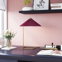 Pleated Table Lamp - 19"H