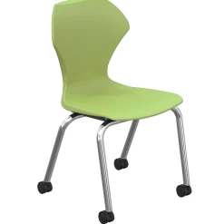 Polypropylene 18" H Stack Chair with Casters