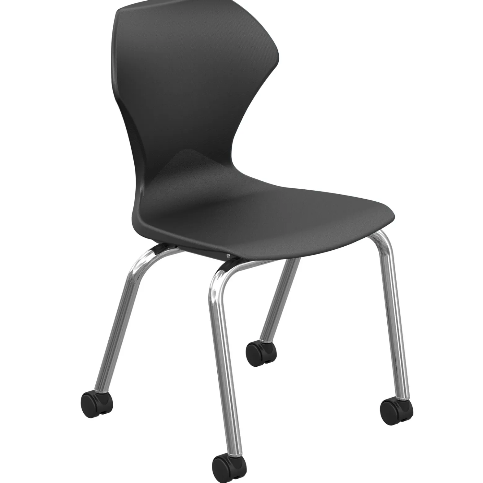 Polypropylene 18" H Stack Chair with Casters