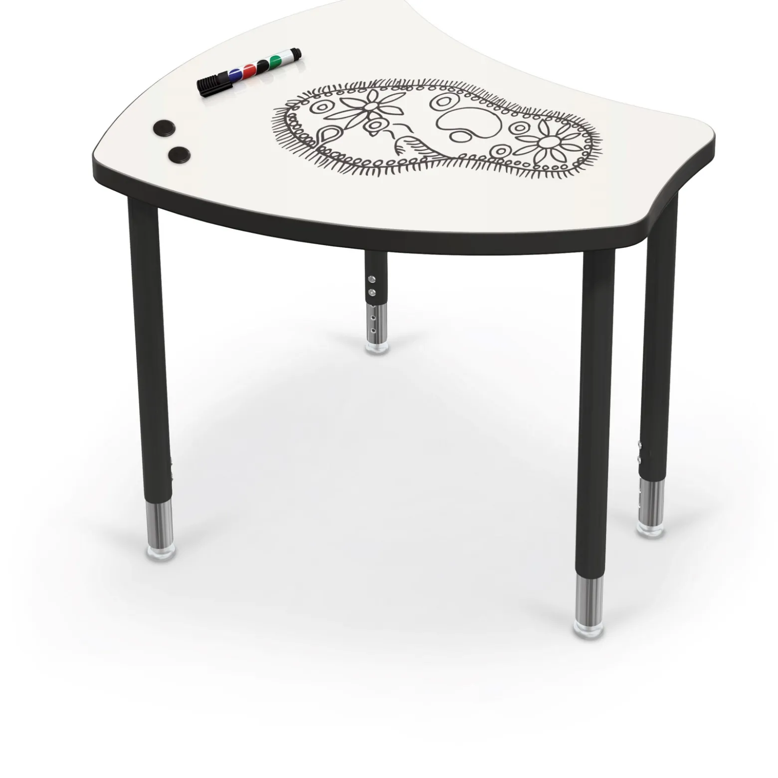 Porcelain Steel Dry Erase Desk