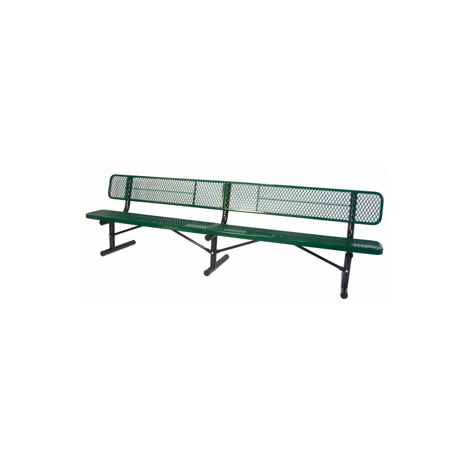 Portable Diamond Pattern Steel Bench - 10'W