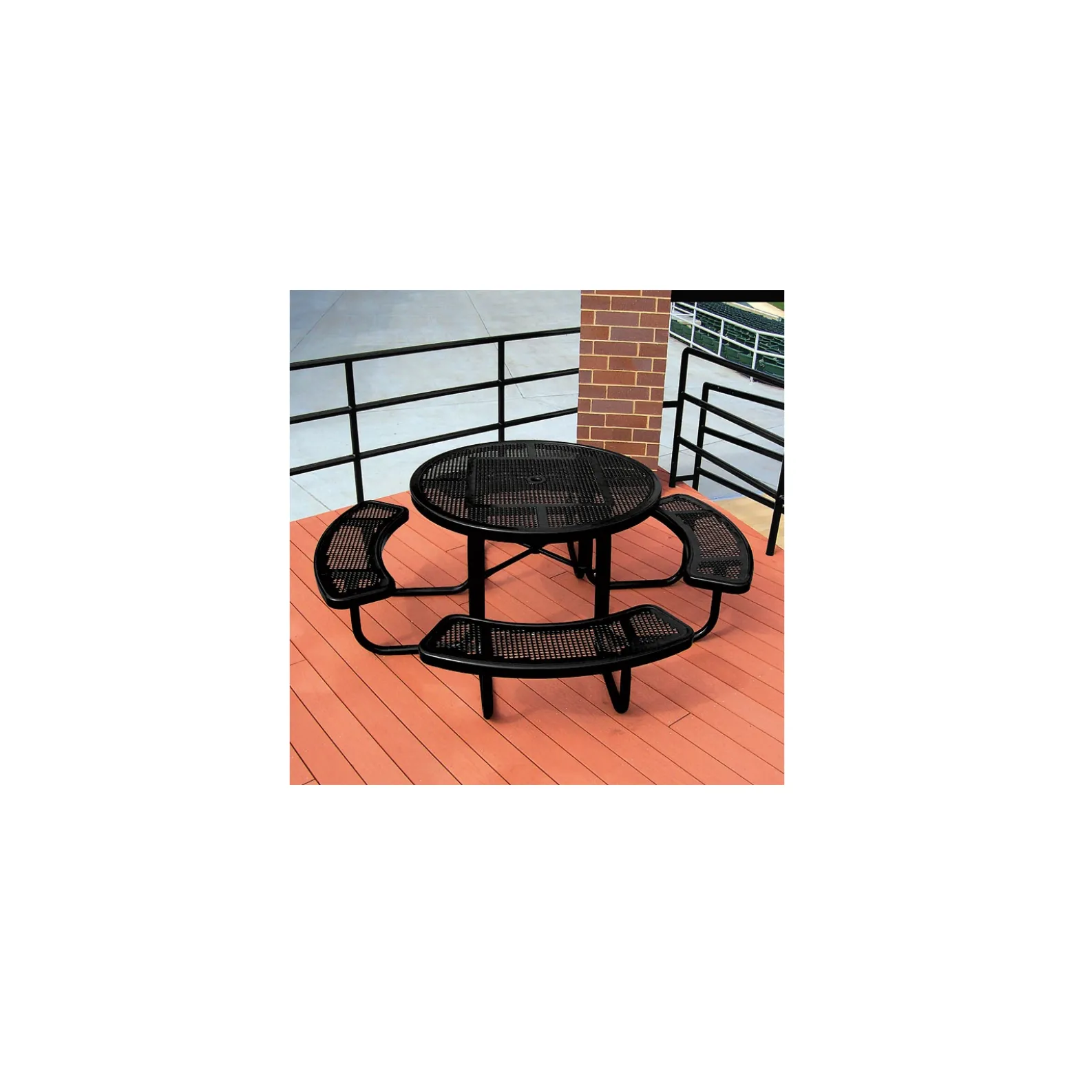 Portable Round Perforated Picnic Table