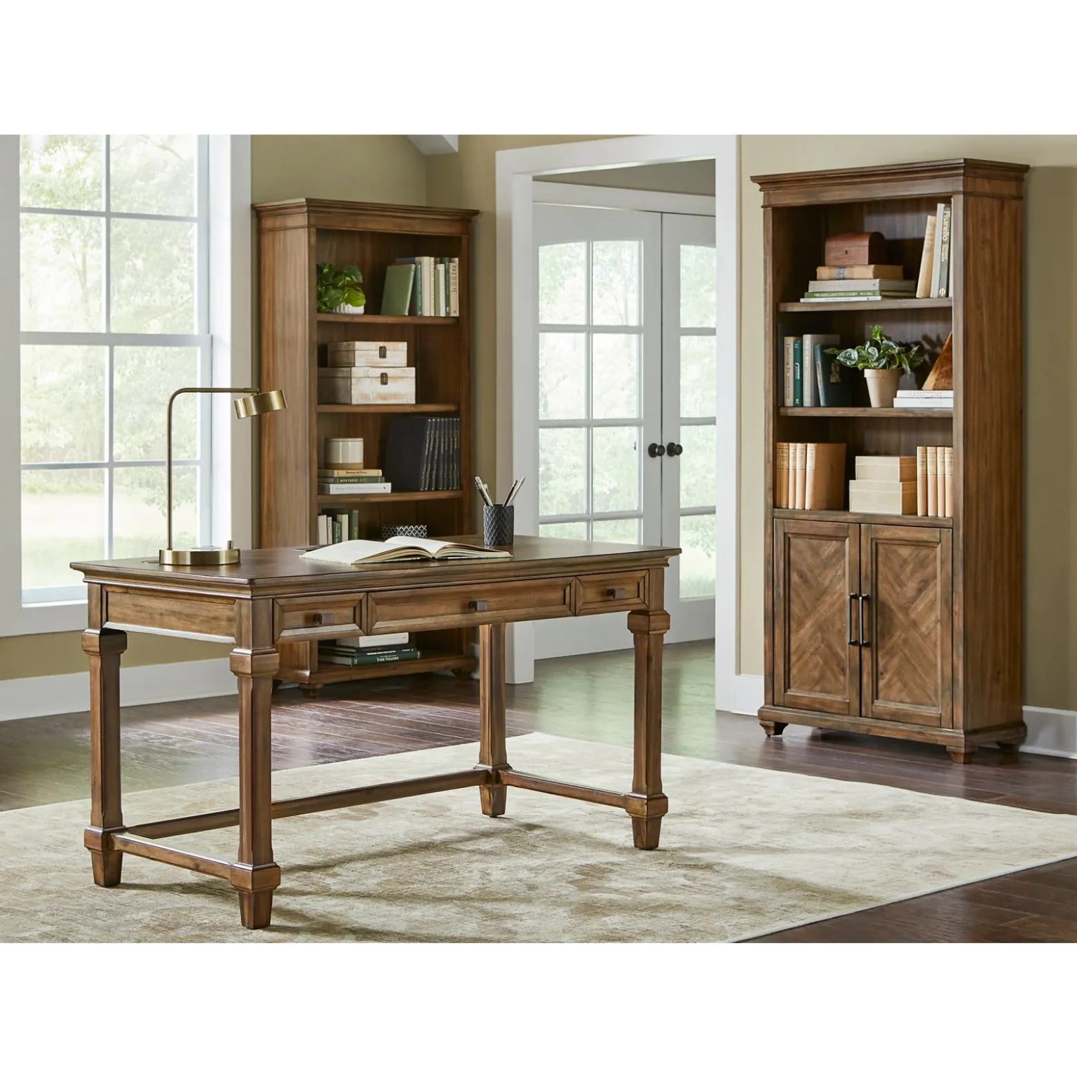 Porter 4-Shelf Open Bookcase – 35"W x 74”H