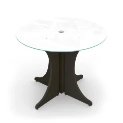 Potenza Round Glass Top Conference Table - 36