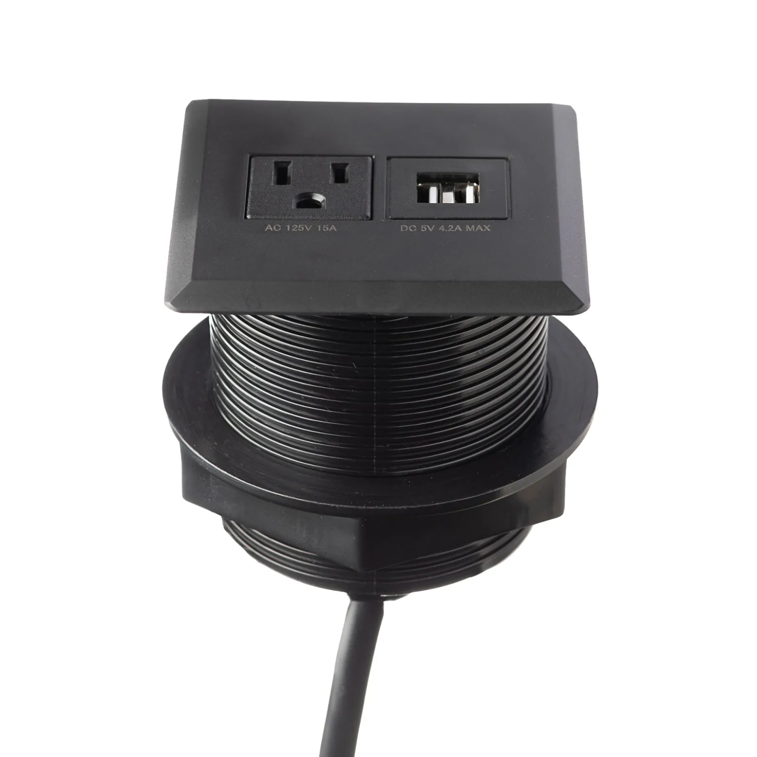 Power Source Charging Grommet with USB - 3" round