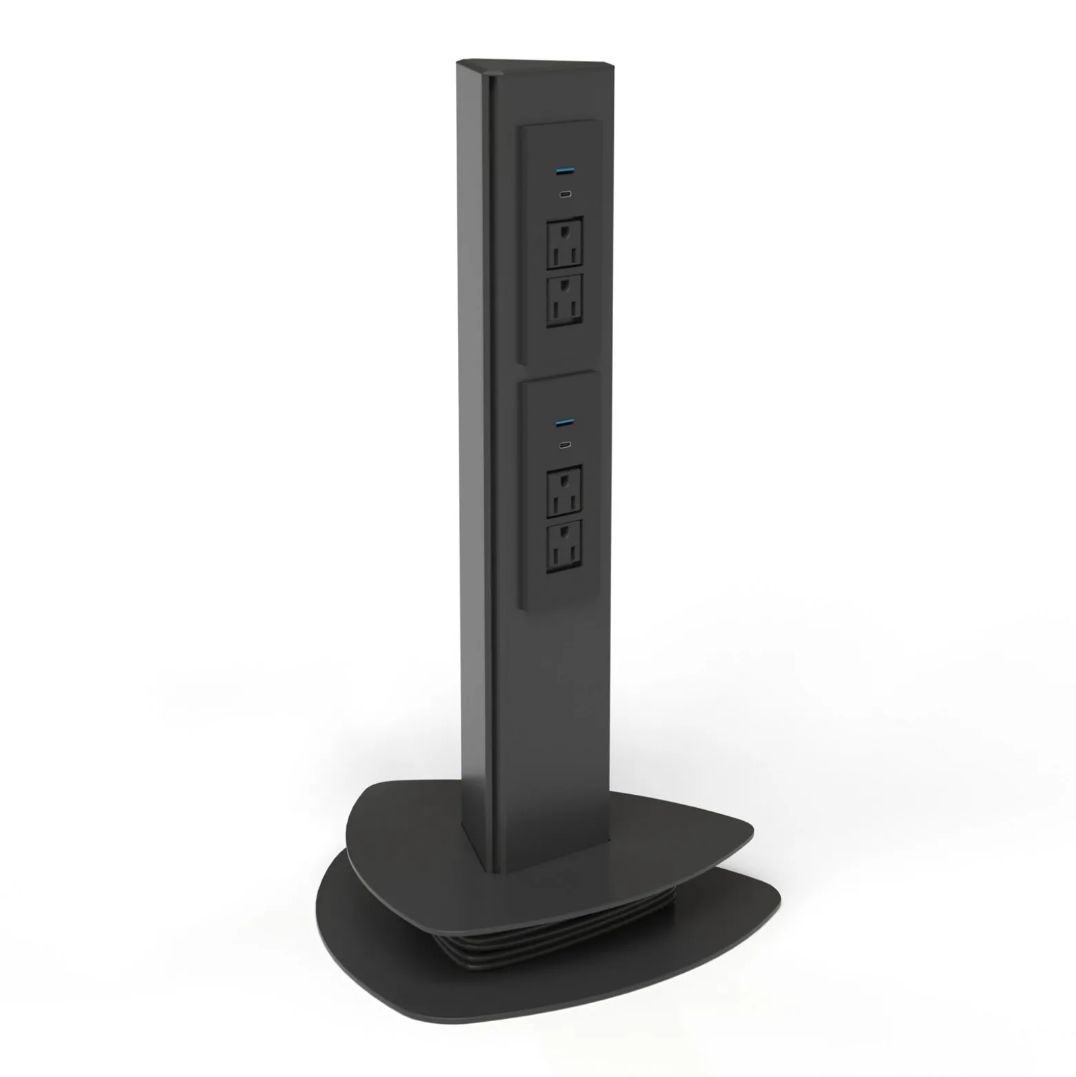 Power Source Portable Tower - 4 Standard, 2 USB-A, 2 USB-C