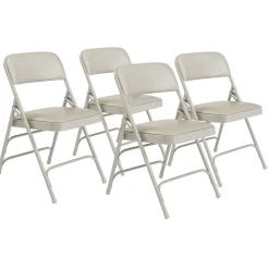 Premium Vinyl Upholstered Triple Brace Double Hinge Folding Chair