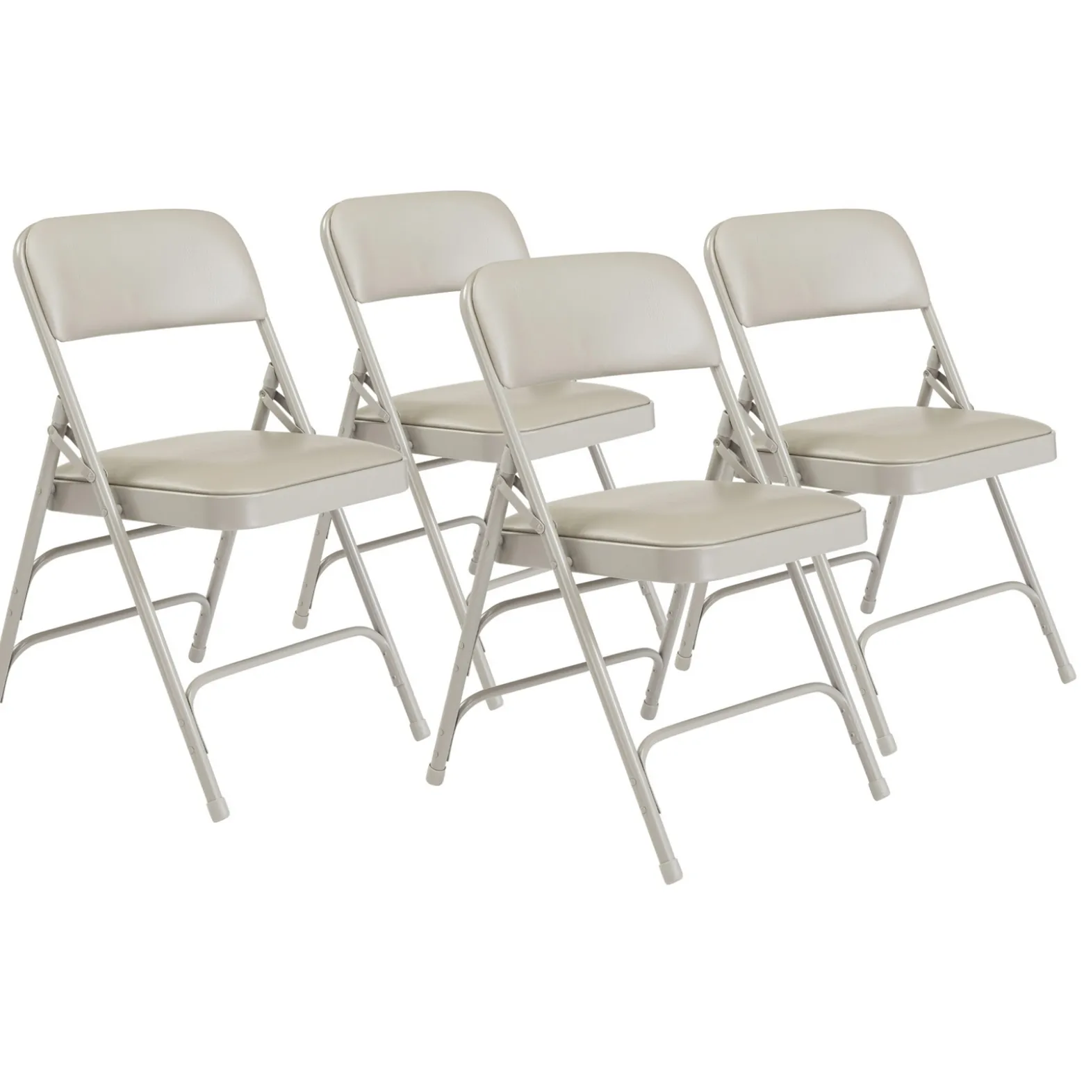 Premium Vinyl Upholstered Triple Brace Double Hinge Folding Chair