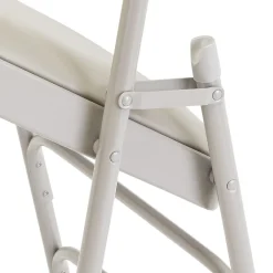 Premium Vinyl Upholstered Triple Brace Double Hinge Folding Chair