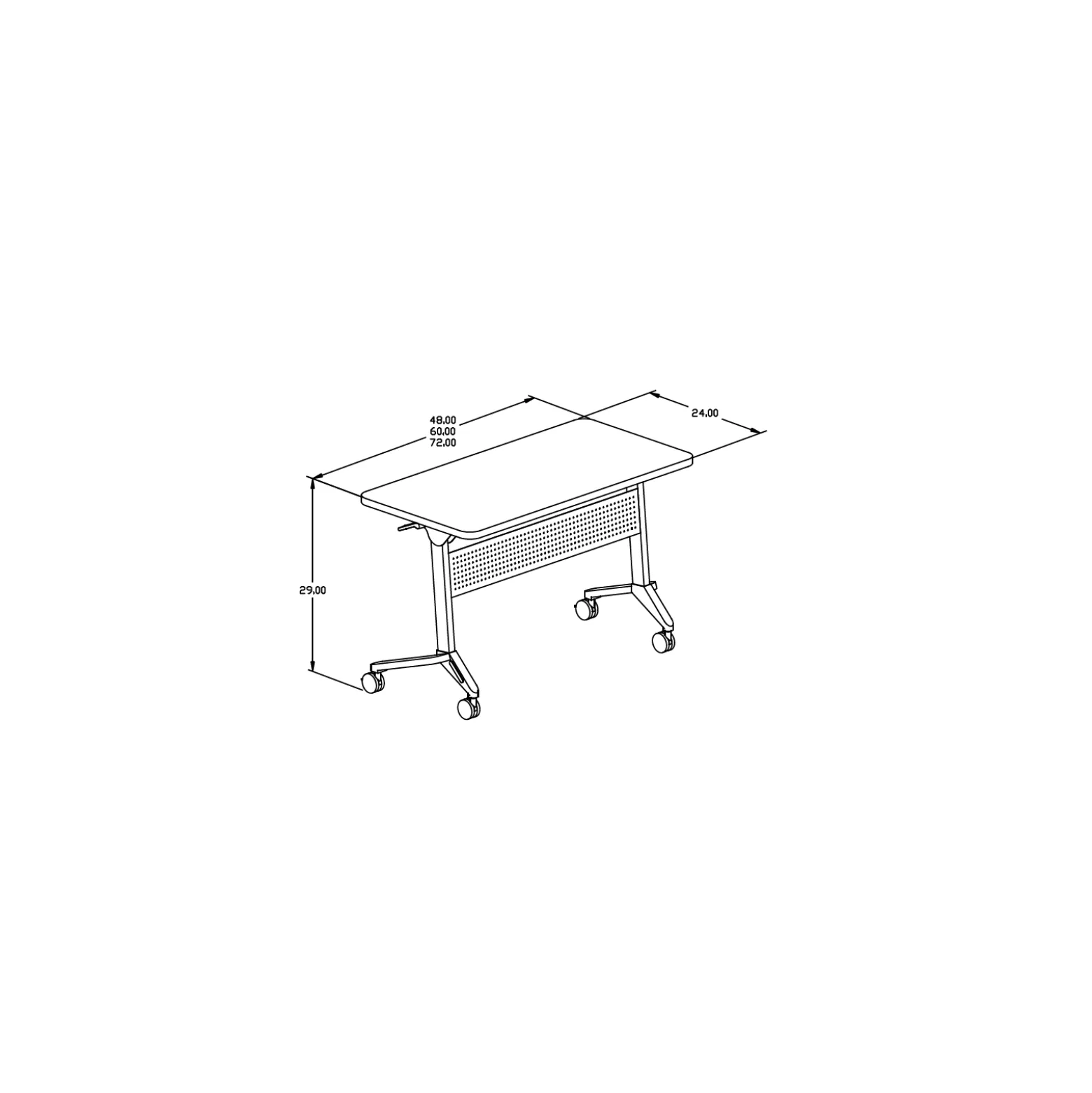 Quik Flip 72" Wide Nesting Table