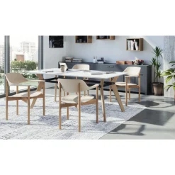 Rang Collaborative Wood Table - 36"Wx72"Dx30"H