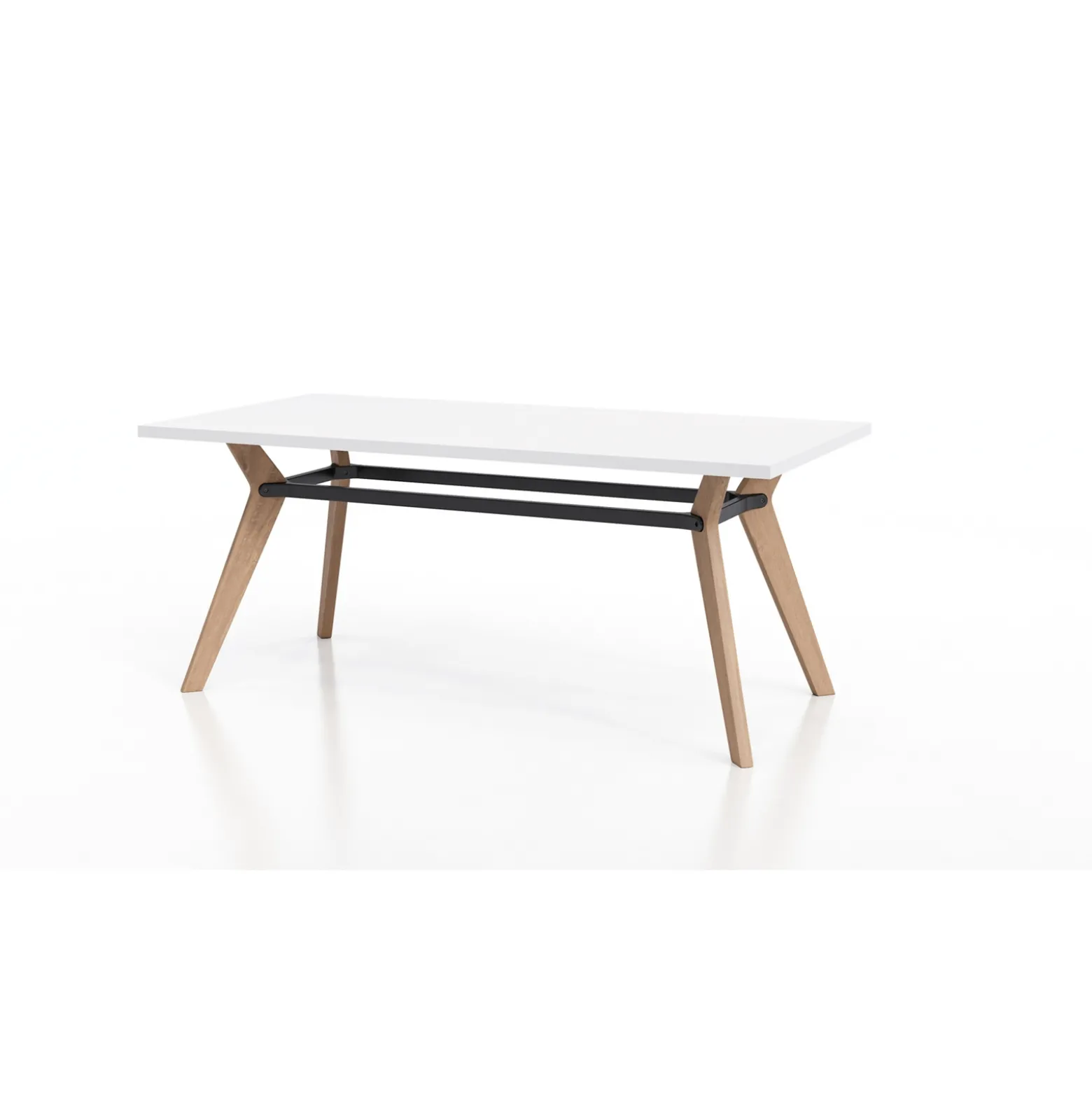 Rang Collaborative Wood Table - 36"Wx72"Dx30"H