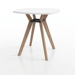 Rang Rounded Square Standing Height Wood Table - 42"Wx42"H