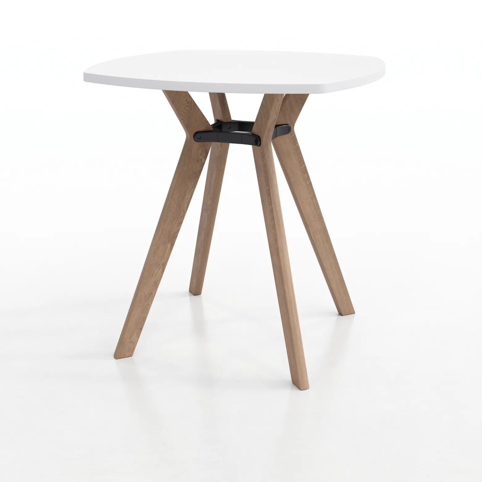 Rang Rounded Square Standing Height Wood Table - 42"Wx42"H
