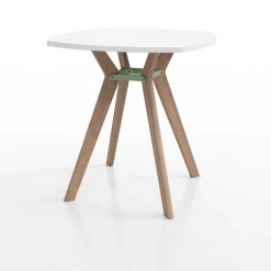 Rang Rounded Square Standing Height Wood Table - 42