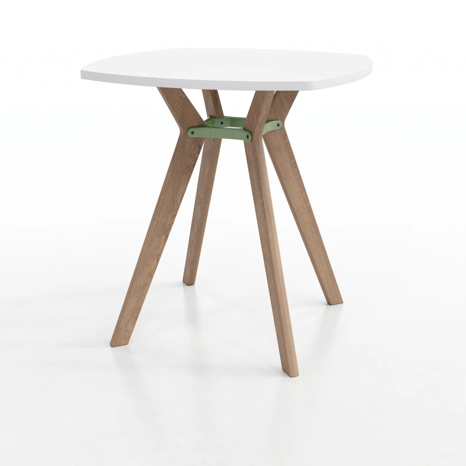 Rang Rounded Square Standing Height Wood Table - 42"Wx42"H