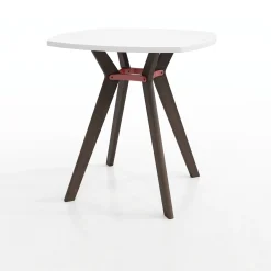 Rang Rounded Square Standing Height Wood Table - 42
