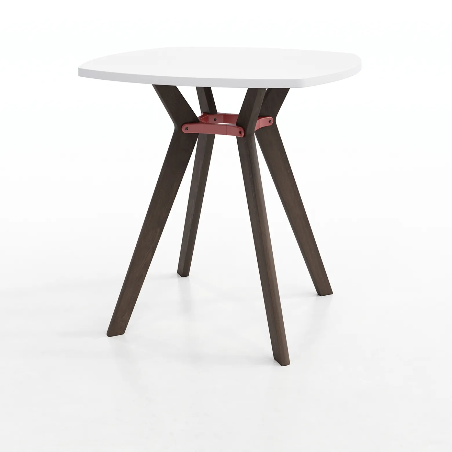 Rang Rounded Square Standing Height Wood Table - 42"Wx42"H