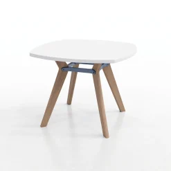 Rang Rounded Square Wood Table - 42"Wx30"H