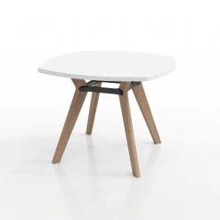 Rang Rounded Square Wood Table - 42"Wx30"H