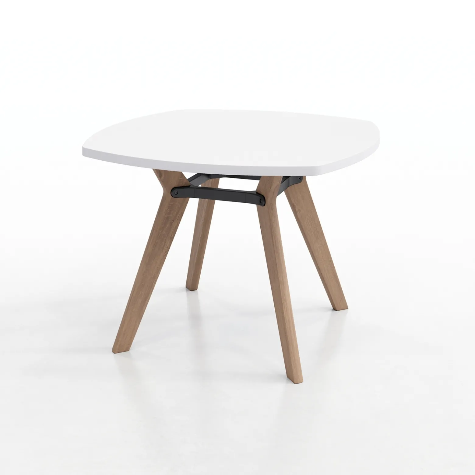 Rang Rounded Square Wood Table - 42"Wx30"H