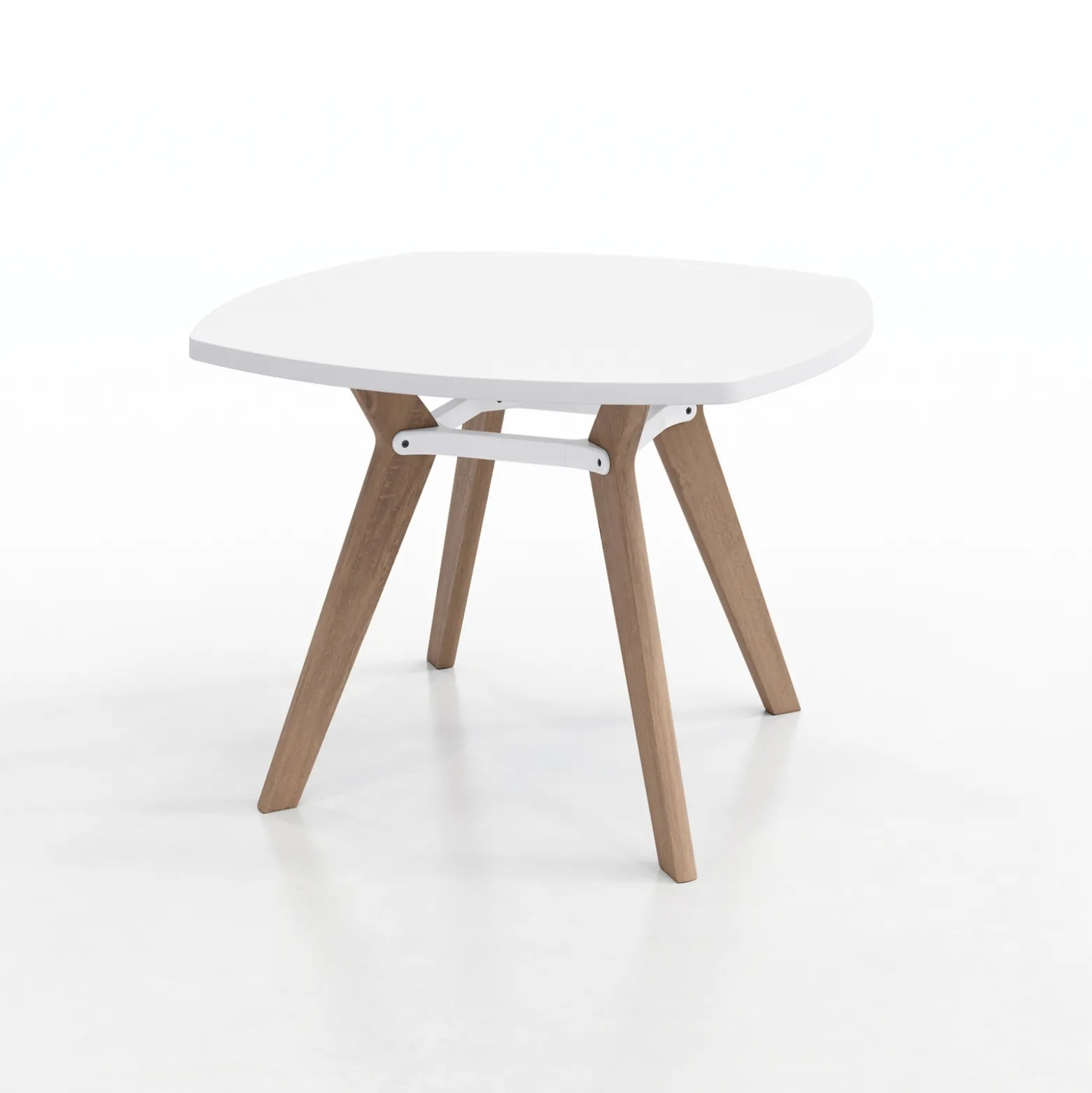 Rang Rounded Square Wood Table - 42"Wx30"H